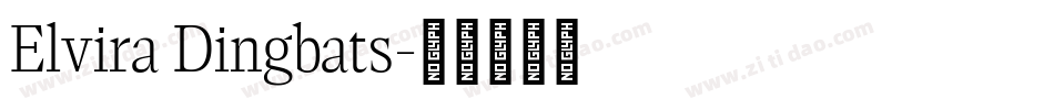 Elvira Dingbats字体转换